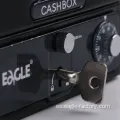 Toda la caja de efectivo de metal con bandeja de monedas internas
